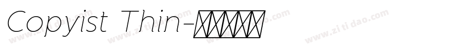 Copyist Thin字体转换